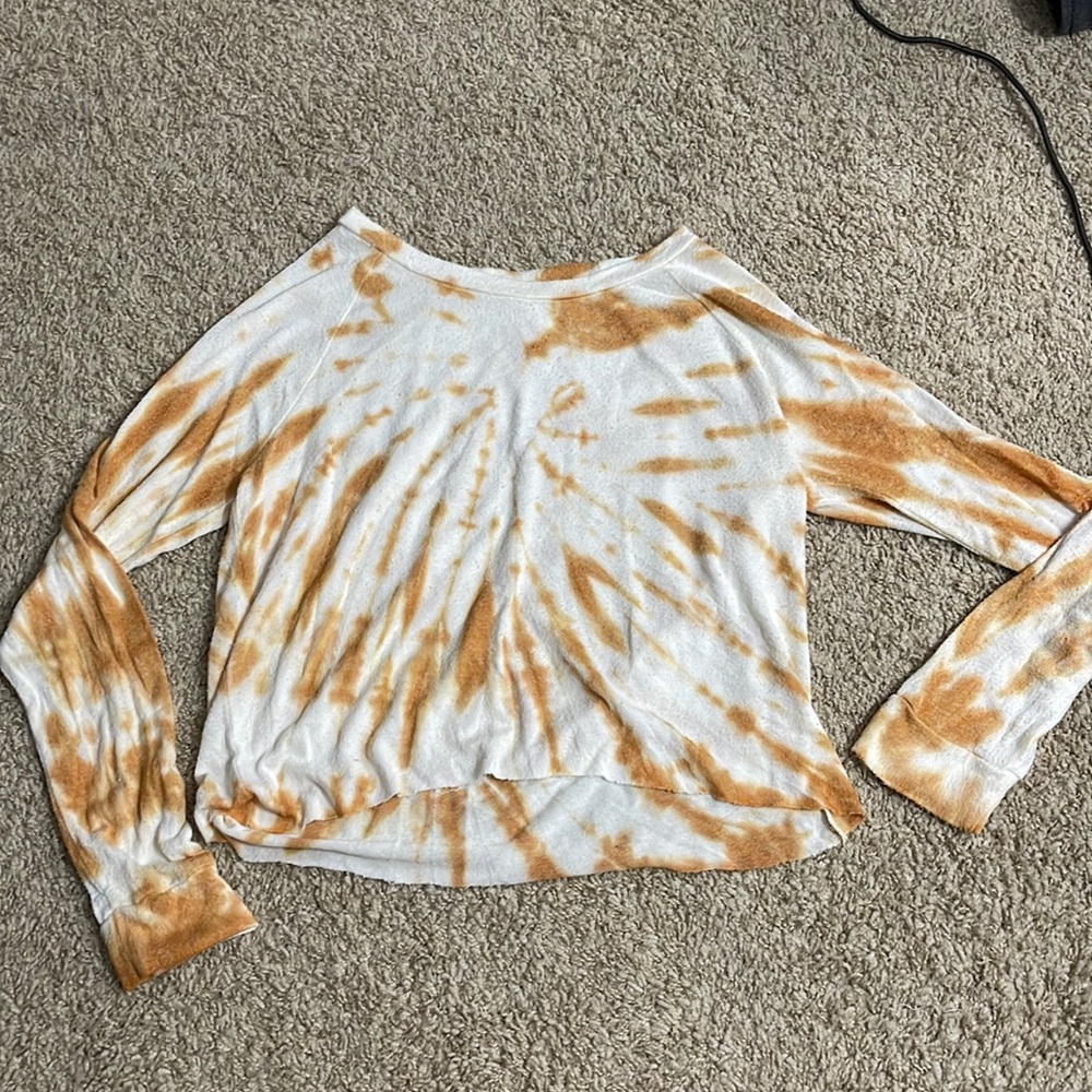 Orange tie-dye long sleeve
